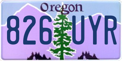 OR license plate 826UYR