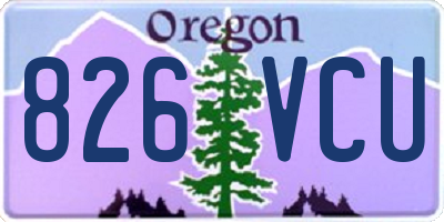 OR license plate 826VCU