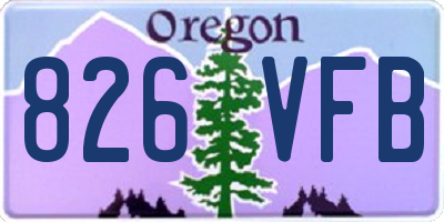OR license plate 826VFB