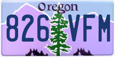 OR license plate 826VFM