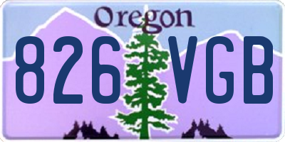 OR license plate 826VGB