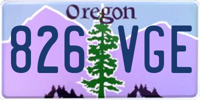 OR license plate 826VGE
