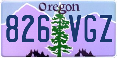 OR license plate 826VGZ