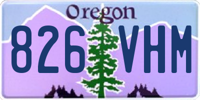 OR license plate 826VHM