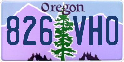 OR license plate 826VHO