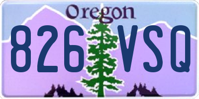 OR license plate 826VSQ