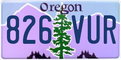 OR license plate 826VUR