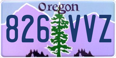 OR license plate 826VVZ