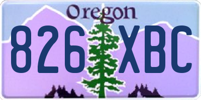 OR license plate 826XBC