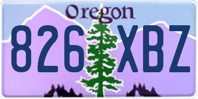 OR license plate 826XBZ