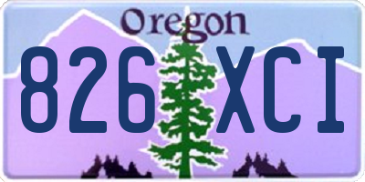 OR license plate 826XCI