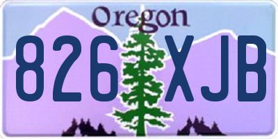 OR license plate 826XJB