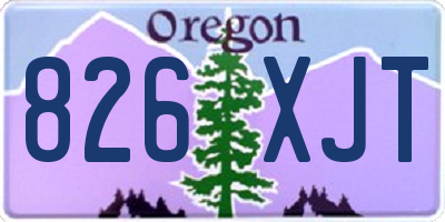 OR license plate 826XJT