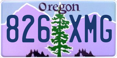 OR license plate 826XMG