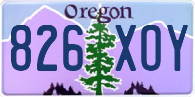 OR license plate 826XOY