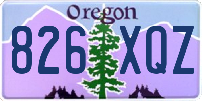 OR license plate 826XQZ