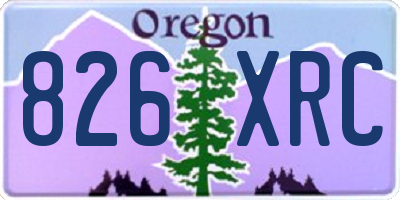 OR license plate 826XRC