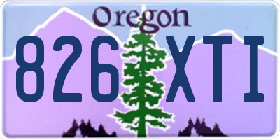 OR license plate 826XTI