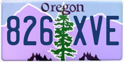 OR license plate 826XVE