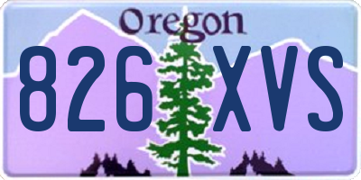 OR license plate 826XVS