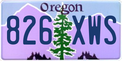 OR license plate 826XWS