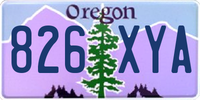 OR license plate 826XYA