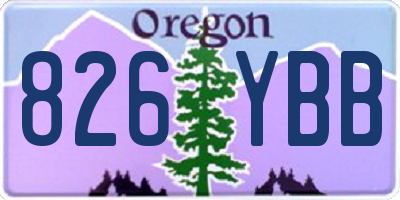 OR license plate 826YBB