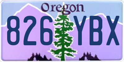 OR license plate 826YBX