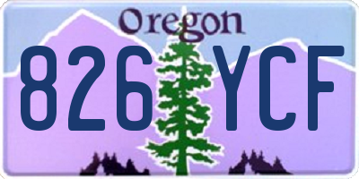 OR license plate 826YCF