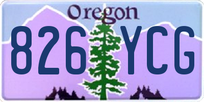 OR license plate 826YCG