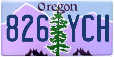 OR license plate 826YCH