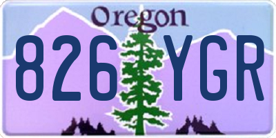 OR license plate 826YGR