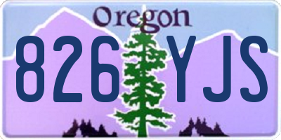 OR license plate 826YJS