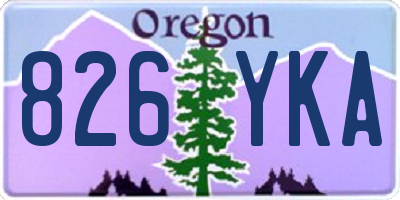 OR license plate 826YKA