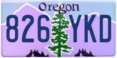 OR license plate 826YKD