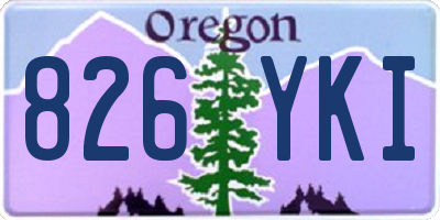 OR license plate 826YKI