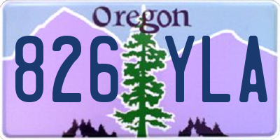 OR license plate 826YLA