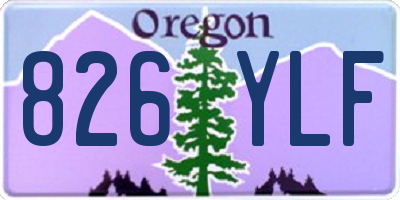 OR license plate 826YLF