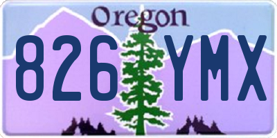 OR license plate 826YMX