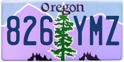 OR license plate 826YMZ
