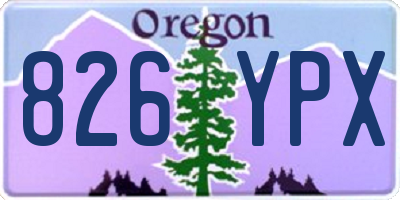 OR license plate 826YPX