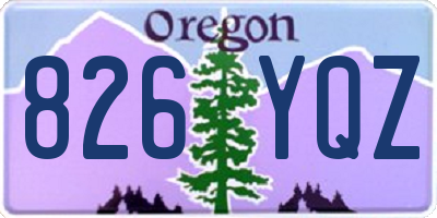 OR license plate 826YQZ
