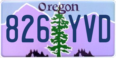 OR license plate 826YVD