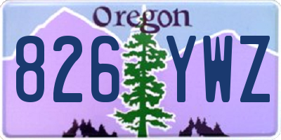 OR license plate 826YWZ