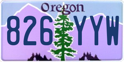 OR license plate 826YYW