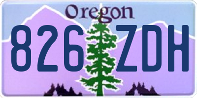 OR license plate 826ZDH