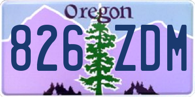 OR license plate 826ZDM