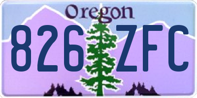 OR license plate 826ZFC