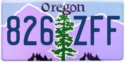 OR license plate 826ZFF