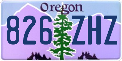 OR license plate 826ZHZ